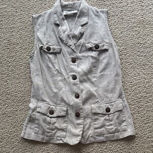 Heather Gray Buttoned Vest